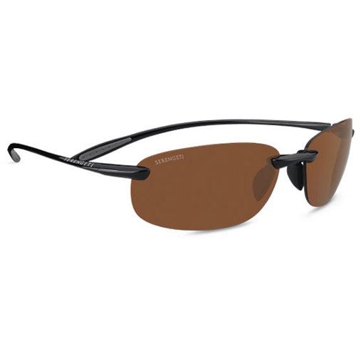 Serengeti Nuvino Sunglasses Shiny Black - Polar PhD Drivers