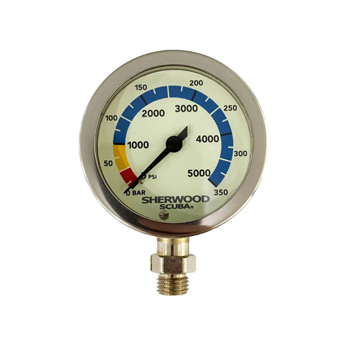 Sherwood Scuba 2" Brass Pressure Gauge Module