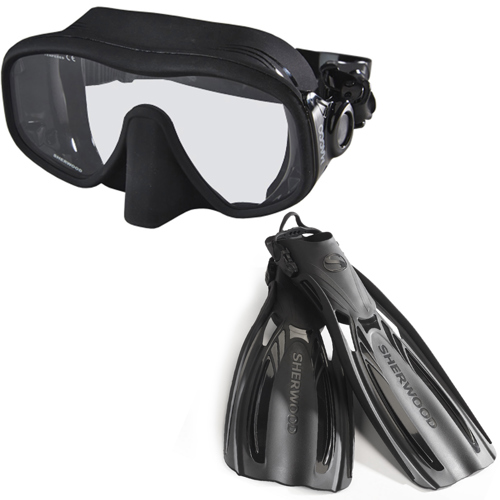 Sherwood Macco Frameless Mask with Elite Fins