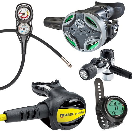 Sherwood Scuba Regulator Computer 2 Gauge Package