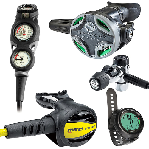 Sherwood Scuba Regulator Computer 3 Gauge Package