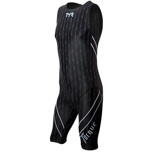 TYR Men's Torque Lite Swim Skin Triathlon Suit, Black Scuba