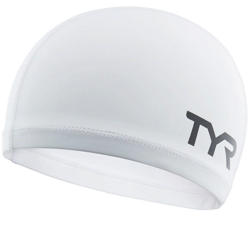 TYR Silicone Comfort Adult Swim Cap White