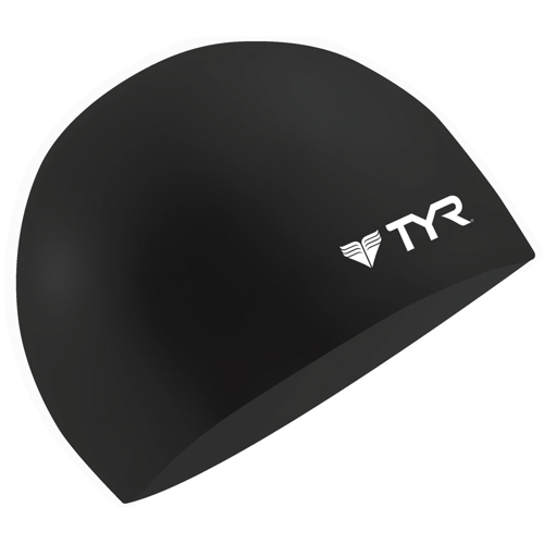 TYR Wrinkle-Free Silicone Swim Cap Black