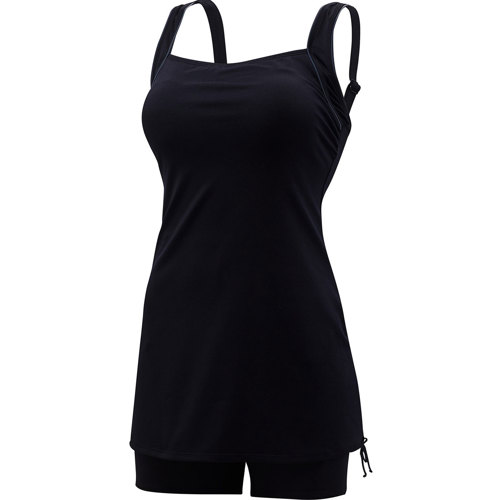 TYR Women's Solid Square Neck Sheath, Black