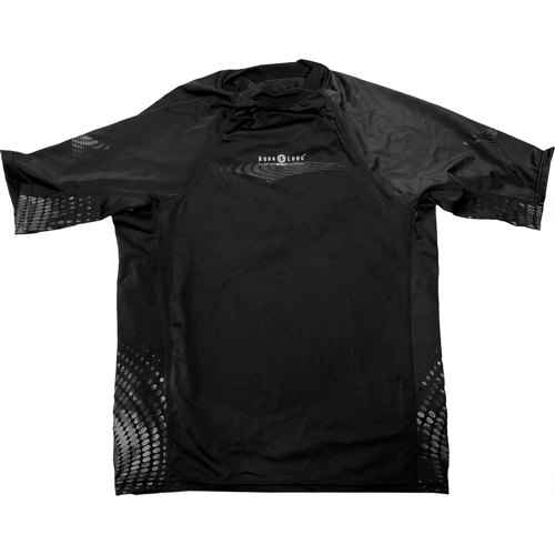 Aqua Lung Spandex Rash Guard Short Sleeve Men's, Black