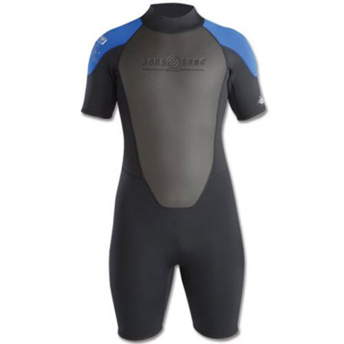 Aqua Lung Men's 3mm Quantum Stretch Shorty, Black/Blue