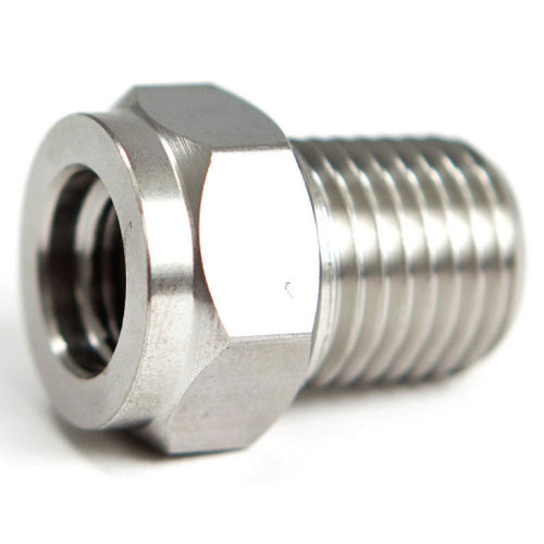 Adapter 3/8"-24 Male by 6mm-1 Female Spear Tip Polespear Stainless 1/2" stock 