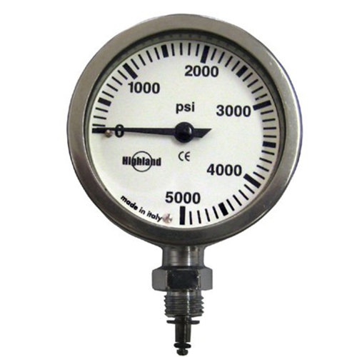 Highland by XS Scuba Brass/Glass Pressure Gauges