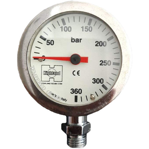 Highland by XS Scuba Brass/Glass Pressure Gauges
