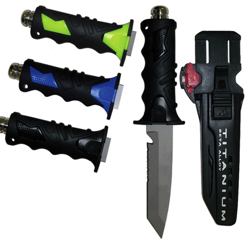 XS Scuba Beta Titanium Knife Tanto Tip