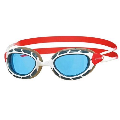 Zoggs Predator Adjustable Swim Goggles White/Red Regular