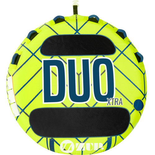 ZUP Duo Xtra Towable Tube, 2-Person, Easy Boarding, Durable, Yellow/Blue