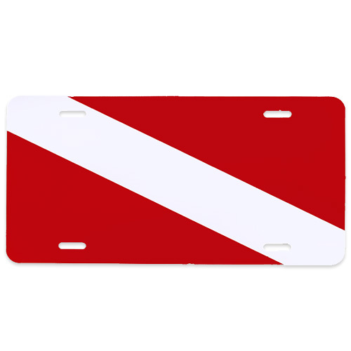 Dive Flag License Plate