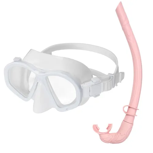 Blue Reef Static Pink Freediving Mask & Snorkel Set