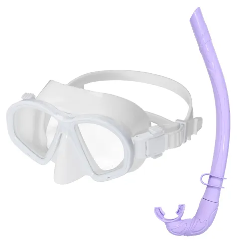 Blue Reef Static Purple Freediving Mask & Snorkel Set