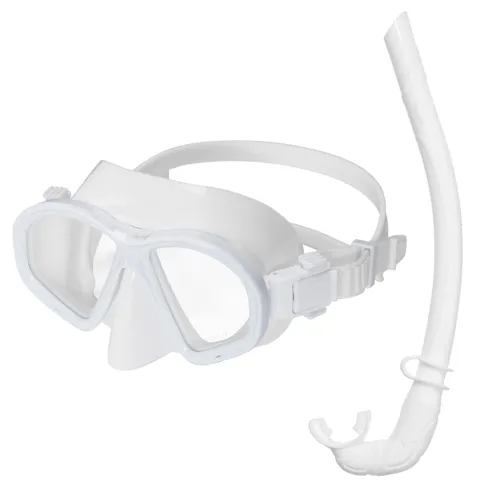 Blue Reef Static White Freediving Mask & Snorkel Set
