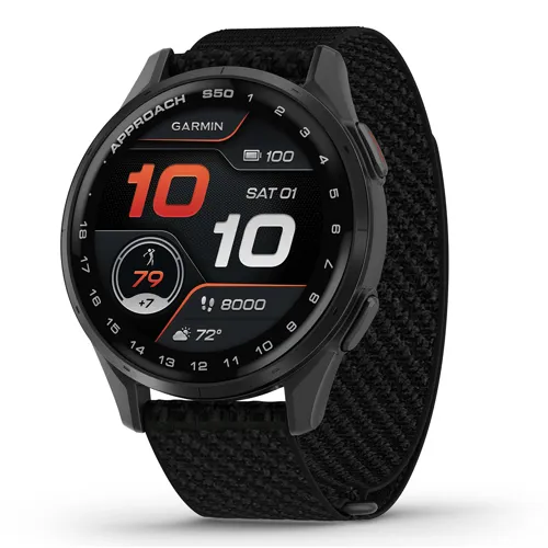 【ほぼ新品】Garmin Approach S50 ブラック Garmin Approach S50 43mm AMOLED GPS Golf Smartwatch - Scuba