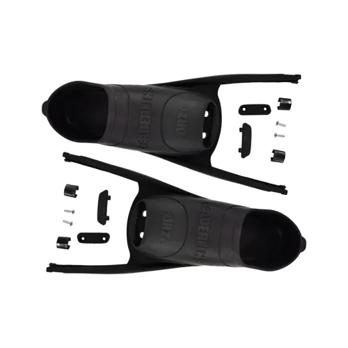 Leaderfins Forza Foot Pockets with Assembly Set - Pair 41/42 Black