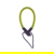 Aqua Trident Latex Wrist Lanyard, Yellow: Picture 2 thumbnail