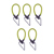 Aqua Trident Latex Wrist Lanyard, Yellow: Picture 1 thumbnail