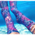 Spacefish Army Coral Kaleidoscope Socks: Picture 3 thumbnail
