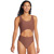 Speedo Keyhole Rib One Piece for Women 4 Brown 