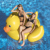 Swimline Giant Lucky Duck Inflatable Rid...: Picture 3 thumbnail