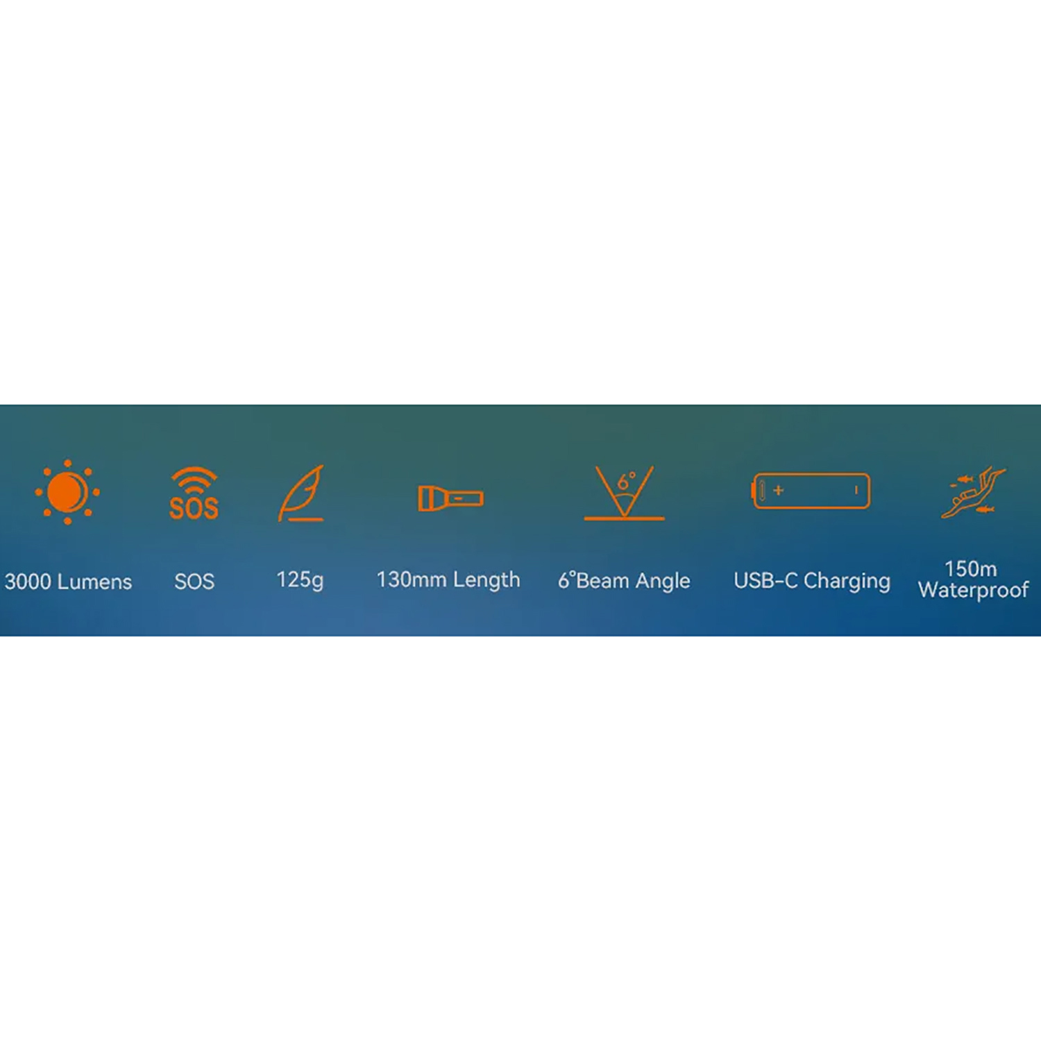 OrcaTorch Orca7 3000 Lumens Dive Light