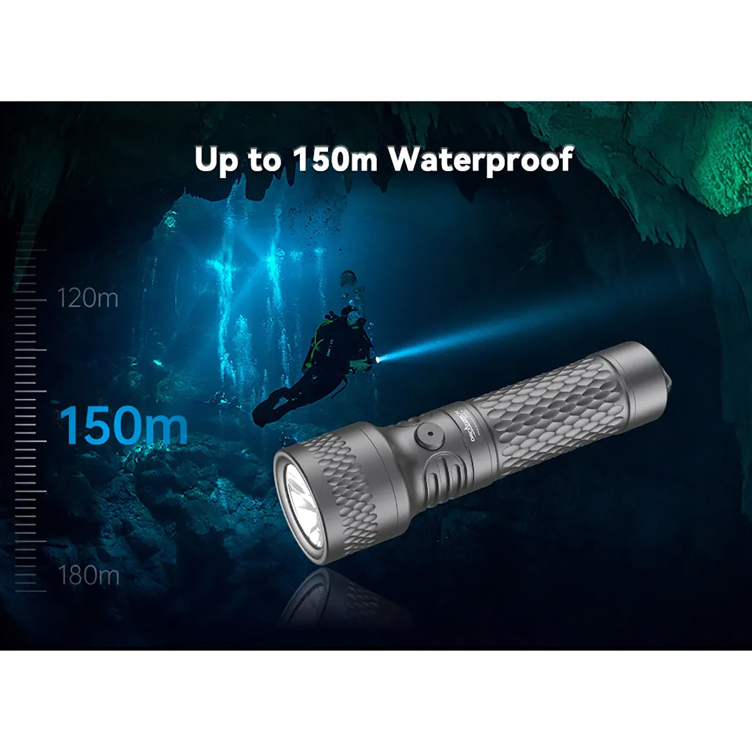 OrcaTorch Orca7 3000 Lumens Dive Light