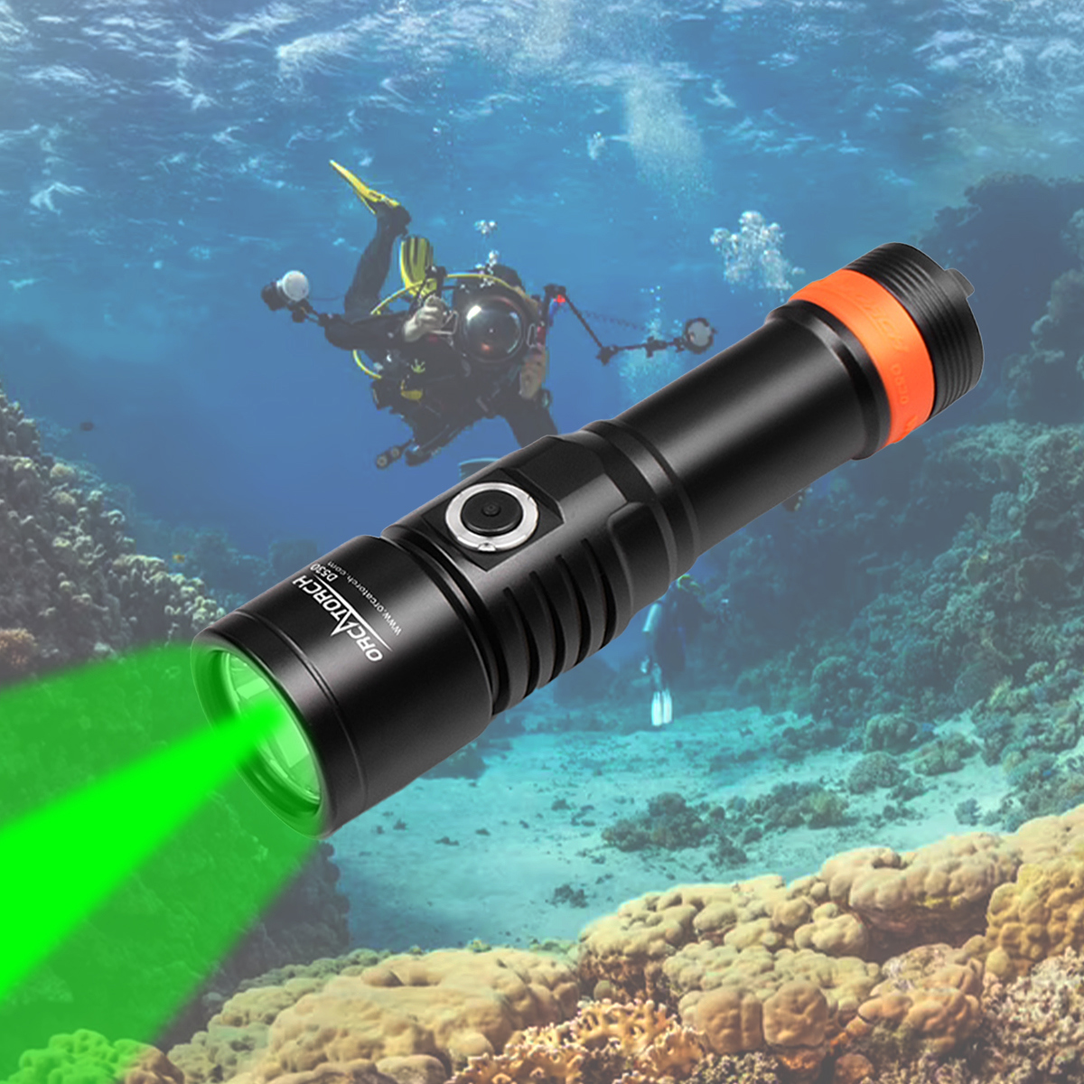 Orcatorch D530 1300 Lumens Dive Light