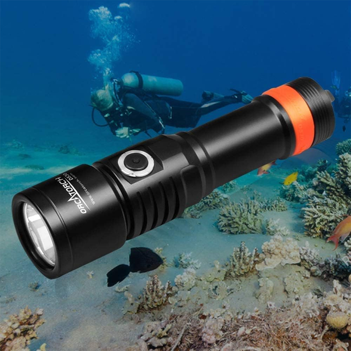 Orcatorch D530 1300 Lumens Dive Light