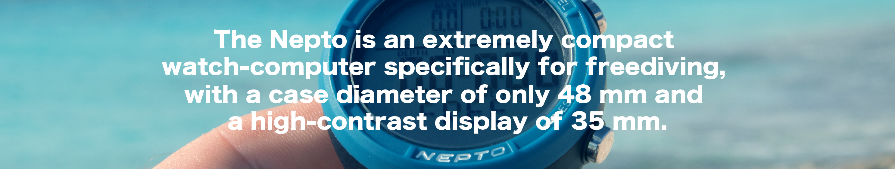 NEPTO is a compact freediving watch-computer