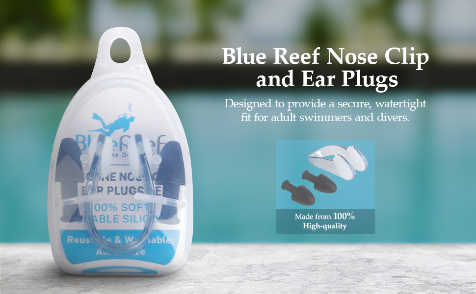Blue Reef Nose Clip and Ear Plugs