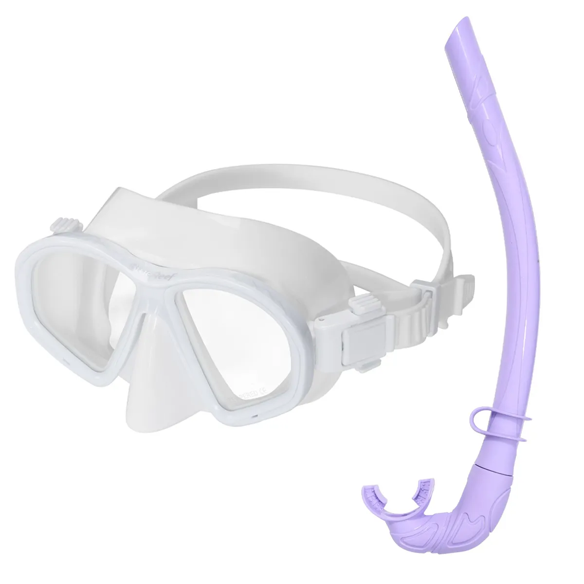 Blue Reef Static Purple Freediving Mask & Snorkel Set