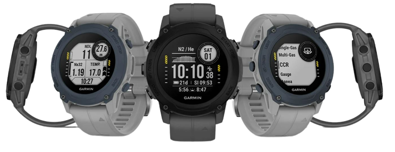 Stay in the water longer with up to 25 hours in dive mode, 21 days in smartwatch mode and 26 hours in GPS mode.