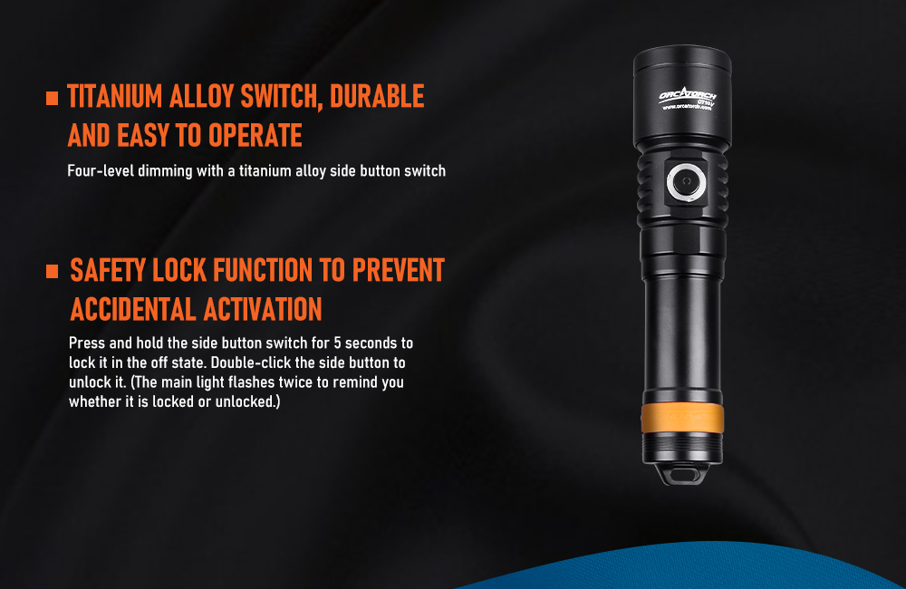 Made with Titanium Alloy Switch