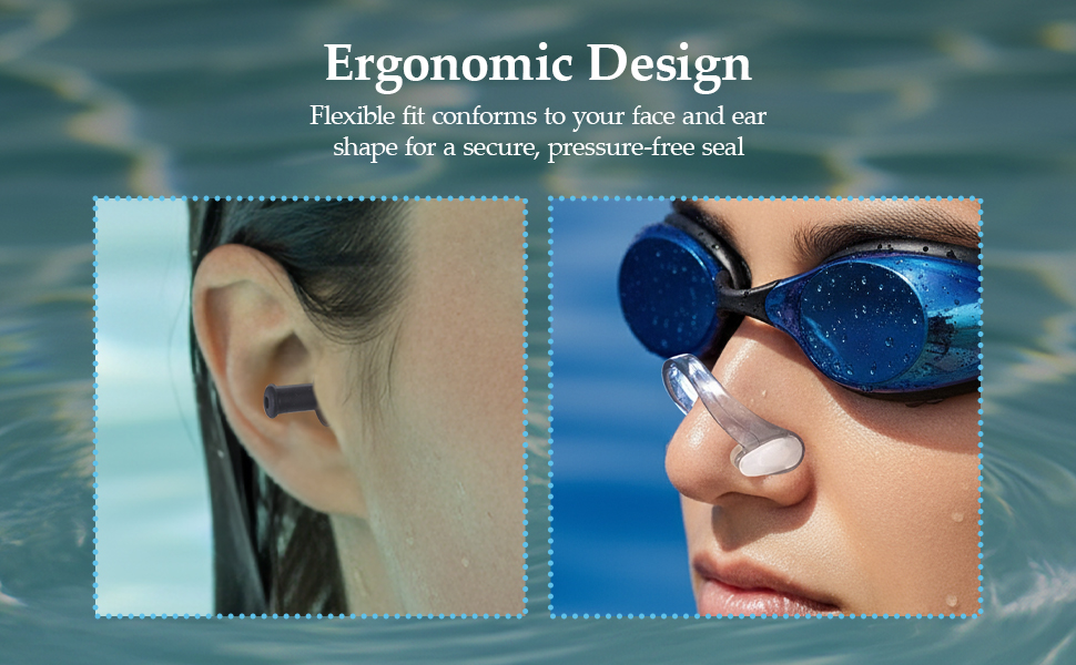 Blue Reef Nose Clip and Ear Plugs