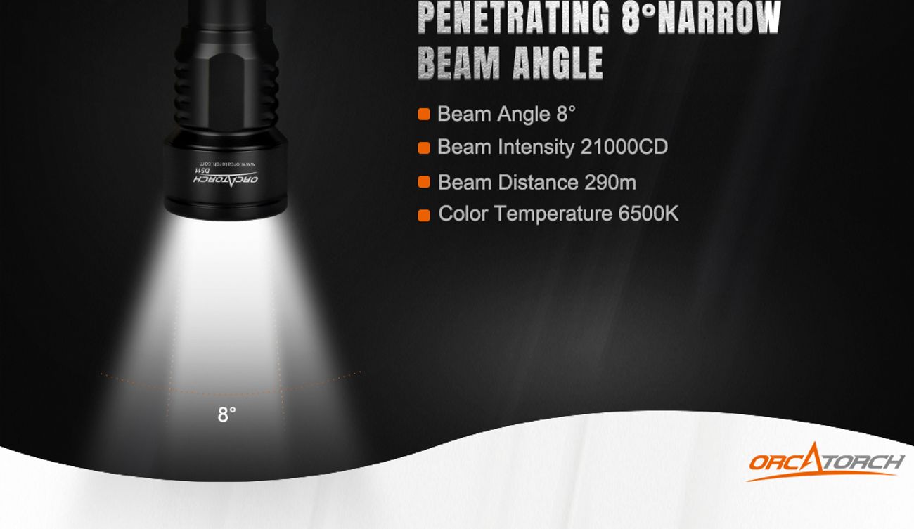 OrcaTorch D511, 2200 Lumen Technical Dive Light