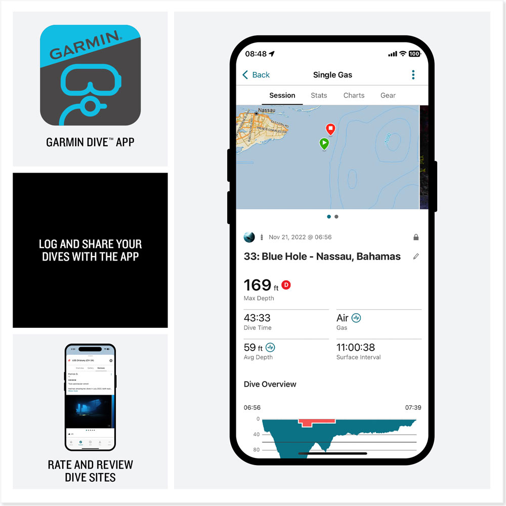 Descent X30 Dive Computer Dive App - Get Connected