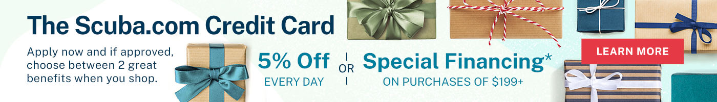 Special Financing with a Scuba.com Credit Card.