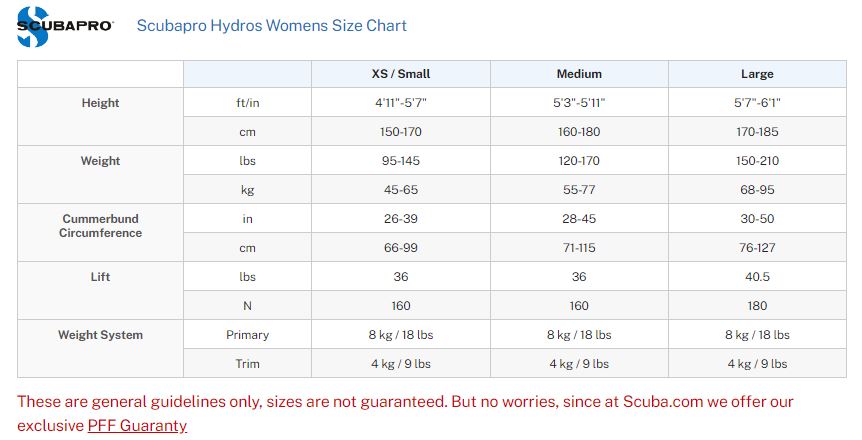 Scubapro Hydros X Women's BCD with Air 2 