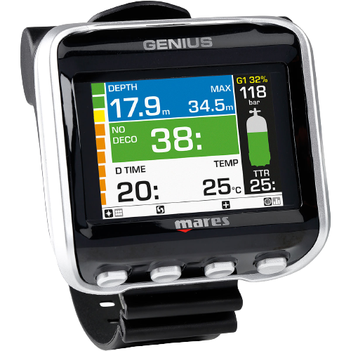 Mares Genius Wrist Computer with LED Transmitter