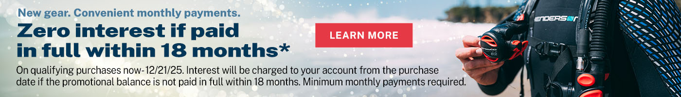 Special Financing with a Scuba.com Credit Card.