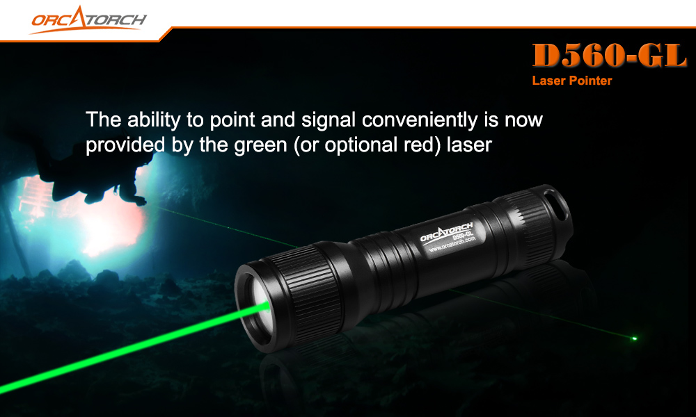 OrcaTorch D560-GL Green Laser