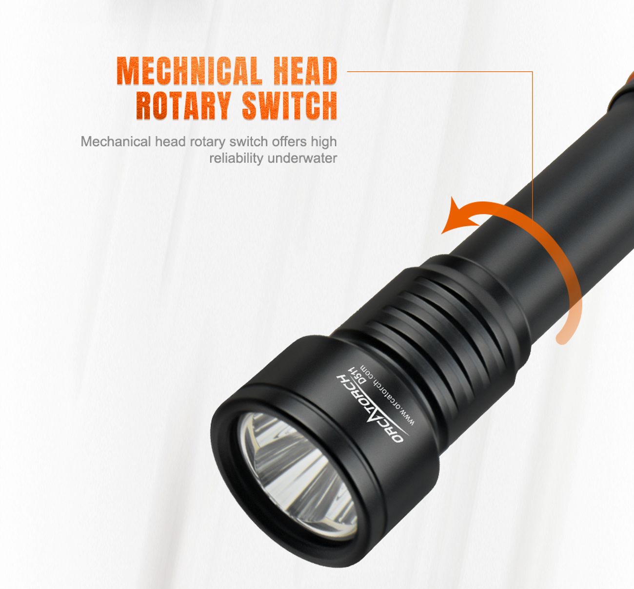 OrcaTorch D511, 2200 Lumen Technical Dive Light