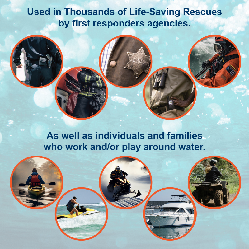 Used by rescue agencies and individuals near water