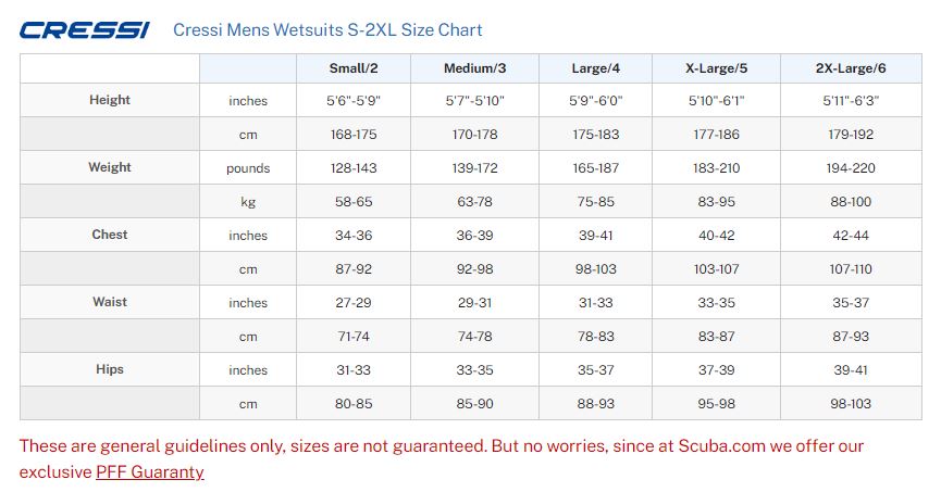 Cressi 5mm Castoro Men's Full Wetsuit - Scuba