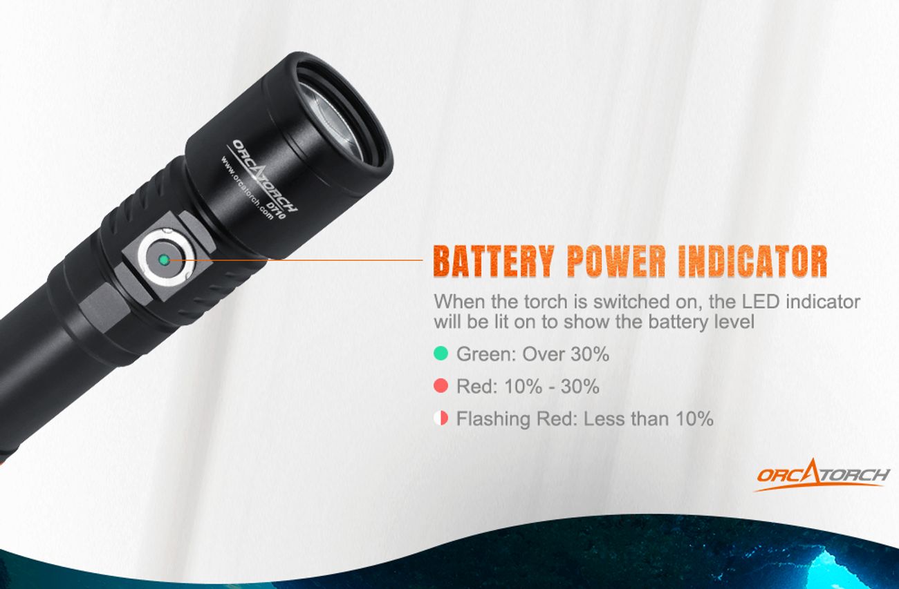 OrcaTorch D710, 3000 Lumen Dive Light