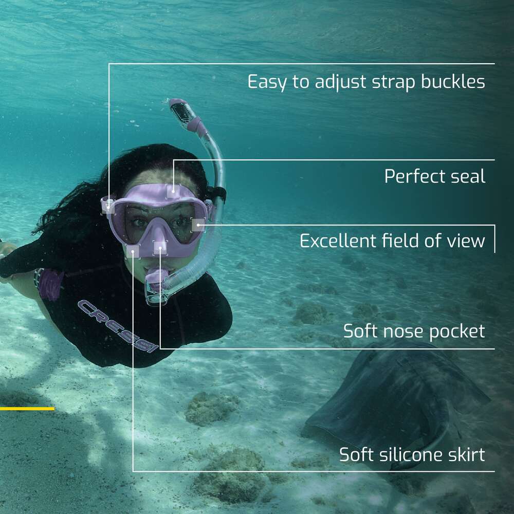 Cressi Single Lens Frameless Scuba Mask for Good Visibility - F-Dual:  Designed in Italy